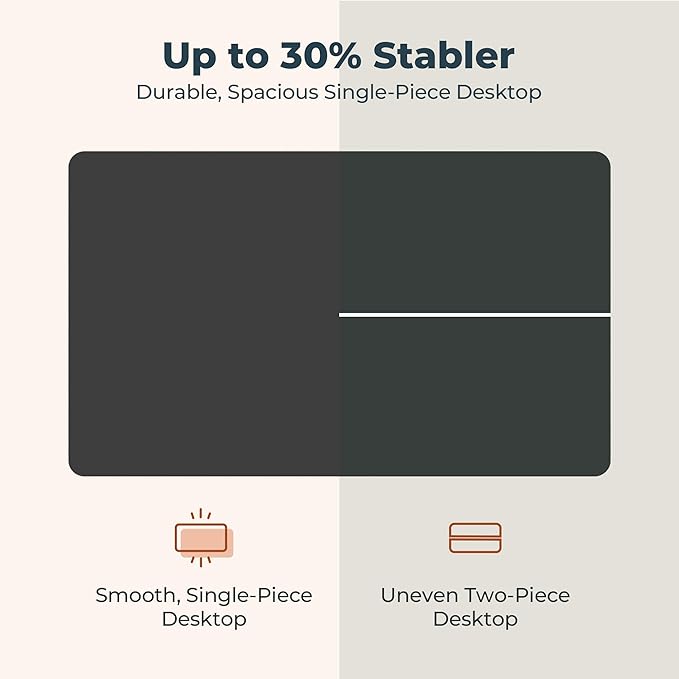 One-Piece Standing Desk 40 x 24 Inches, Small Adjustable Height Desk for Small Space Electric Sit Stand Desks Home Office Computer Workstation, Black