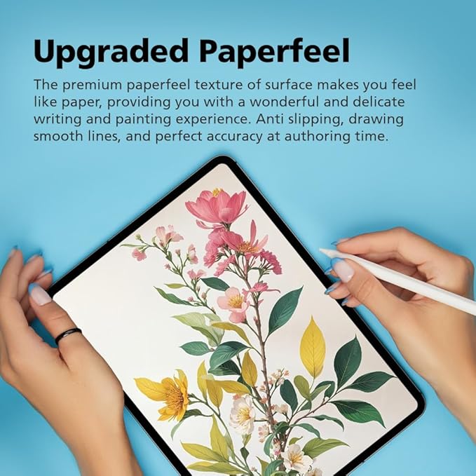 [2 Pack Paperfeel Screen Protector For Samsung Galaxy Tab S10 FE Plus 13.1 inch, Anti-Glare Matte PET Film for Drawing and Writing Like on Paper, High Touch Sensitivity, Easy Installation