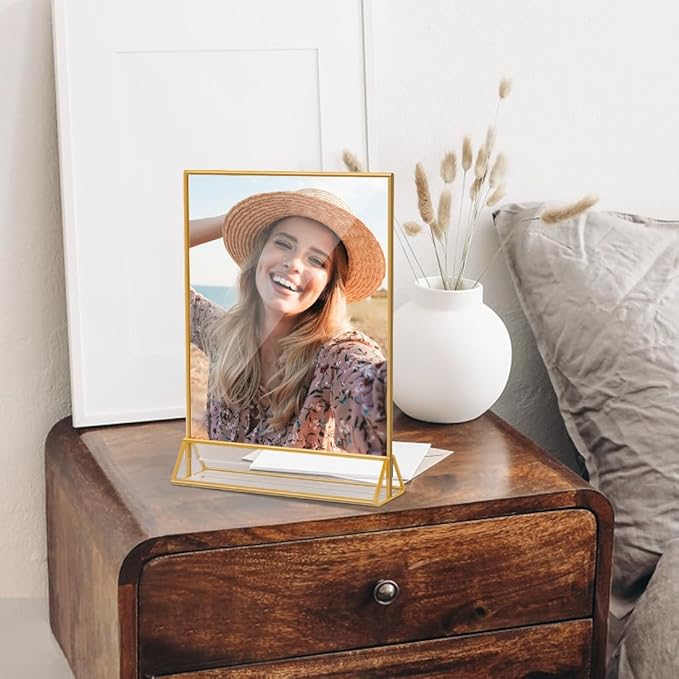 Acrylic Sign Holder 8.5X11 Double Sided Table Flyer Holder , Plastic Acrylic Display Stand for Home Office Shop Restaurant (12pcs)