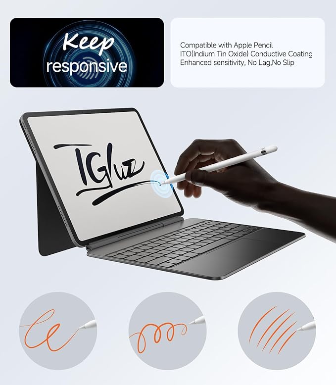 iGluz 2 Pack for iPad 11th/10th Gen.(A16 2025/2022,11/10.9 inch)9H+ Tempered Glass Screen Protector with Easy-Install Box[12FT Grade Shatterproof]Apple Pencil Compatible,HD Clarity,Scratch Resistant