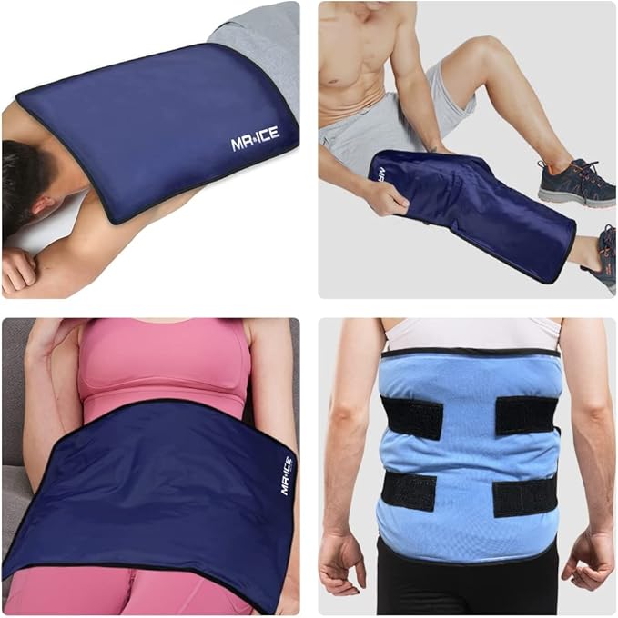 Extra Large Ice Pack for Injuries Reusable - Gel Cold Pack Compress Therapy for Pain and Injuries of Back, Knee, Shoulder, Hip, Ankle, Neck, Elbow, Wrist - Hot & Cold Therapy Gel Pack - 15" x 23.4"