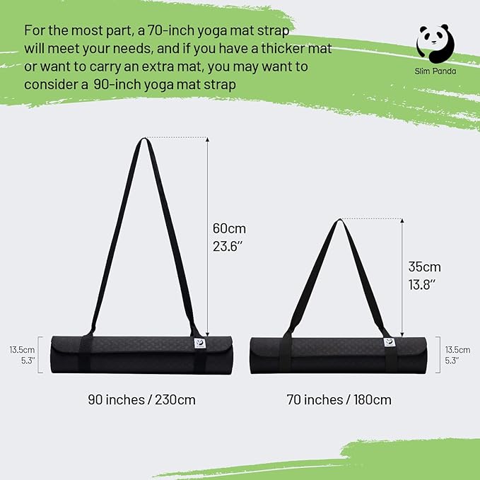 Slim Panda Yoga Mat Straps for Carrying, Adjustable Yoga Mat Carrier, Yoga Mat Sling(Yoga Mat Not Included)