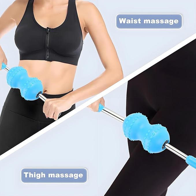 Massage Roller, Manual Massage Sticks Fascia Muscle Roller Handheld Acupressure Roller Deep Tissue Massager for Back, Neck & Foot