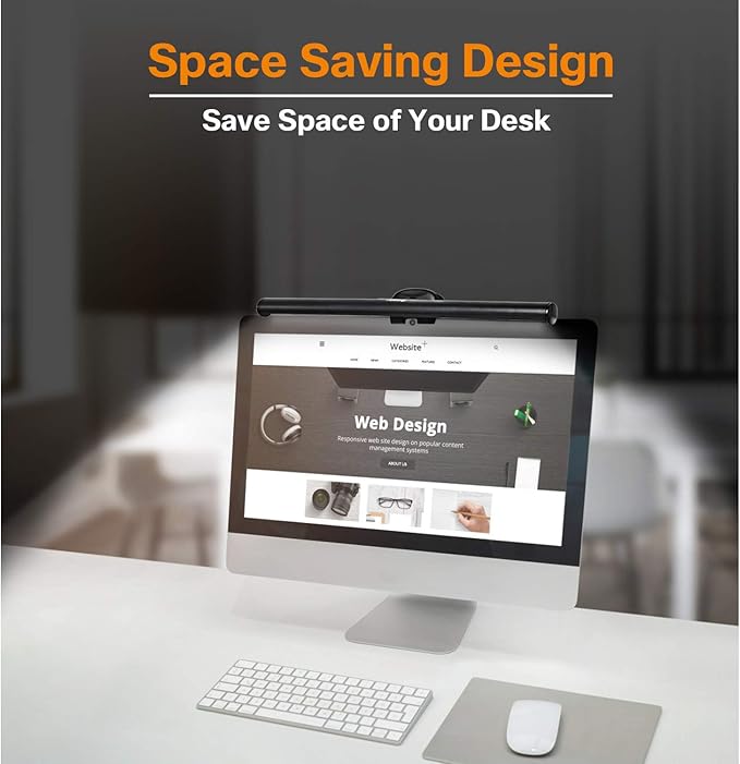Monitor Light Bar, Computer e-Reading Task Lamp - 3 Color Modes, 10 Brightness Levels, USB Powered