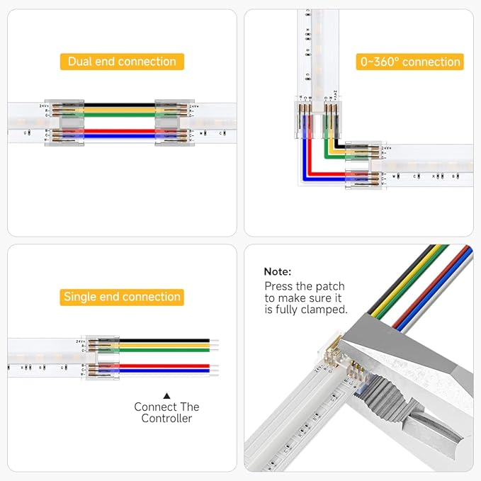 COB RGBCCT LED Strip Lights 9.8FT RGB + Tunable White 3000K-6000K, 24V Flexible High Density Strips 840LEDs/m, Cuttable 12mm Width Tape Light for Bedroom Kitchen Cabinet (No Power/Controller)