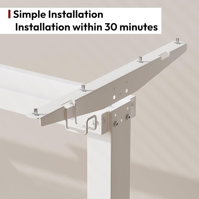 SANODESK Electric Standing Desk 79x32 Inch Height Adjustable Stand Up Desk Home Office Computer Workstation Sit Stand Home Office Desk with Splice Board (White Frame + White Top)