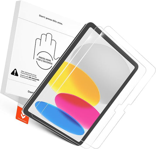 KCT Tempered Glass Screen Protector Compatible with iPad A16 11th Generation (2025)/ iPad 10th Generation (2022), 9H Tempered Glass with Bubble-free Installation Tray, HD Clear, High Sensitivity