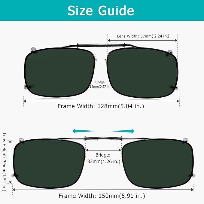 Easy clip Spring Polarized Clip On Sunglasses