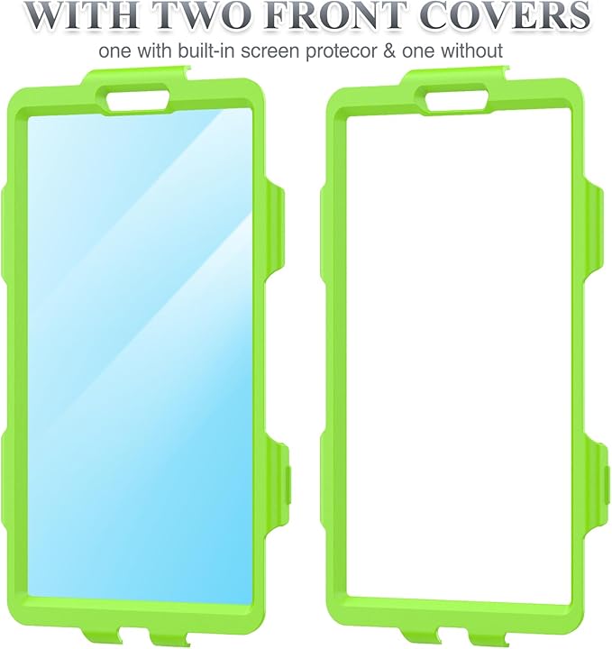 SEYMAC stock Case for Samsung Galaxy Tab A9 8.7'', Full-Body Drop Protection Case with Screen Protector Pencil Holder [360° Rotating Hand Strap] &Stand, Green+Black