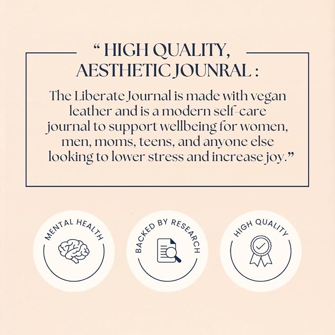 Liberate Daily Gratitude Journal – Guided Mental Fitness Journal for Self-Care, Reflection with Prompts – Undated, 90-Day, Daily Journal - As Seen on Shark Tank