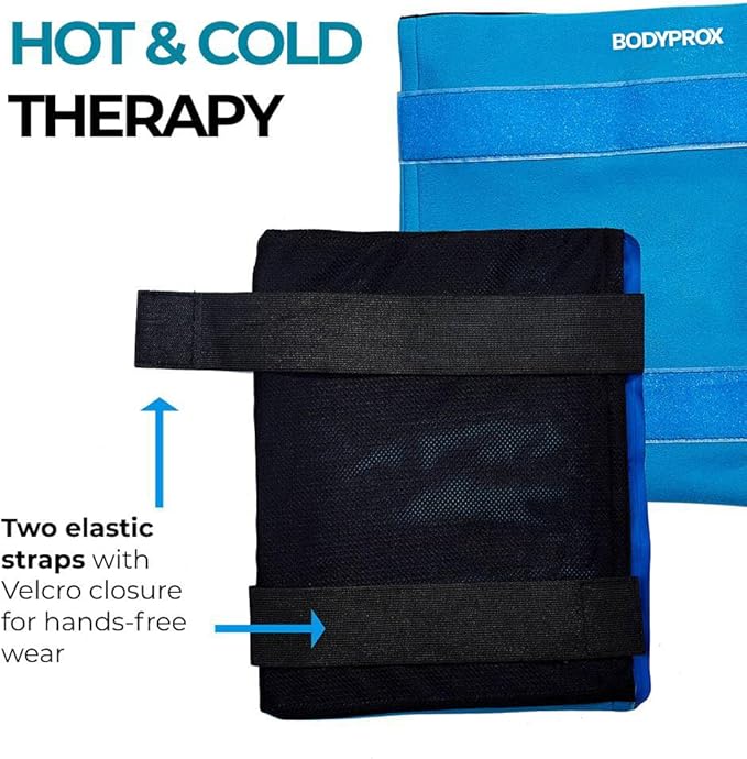 Flexible Large Gel Ice Pack for Shoulders, Arms, Back and Thighs. Hot & Cold Therapy Wrap