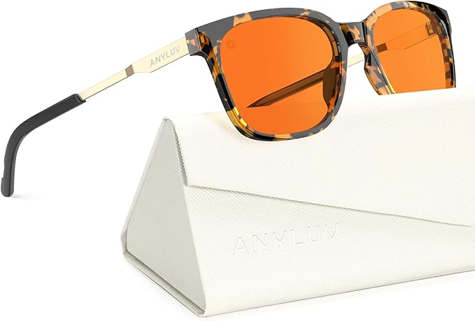 ANYLUV Blue Light Glasses for Men, Computer Gaming Glasses men, Stylish Anti Eyestrain Blue Light Blocking Glasses Men