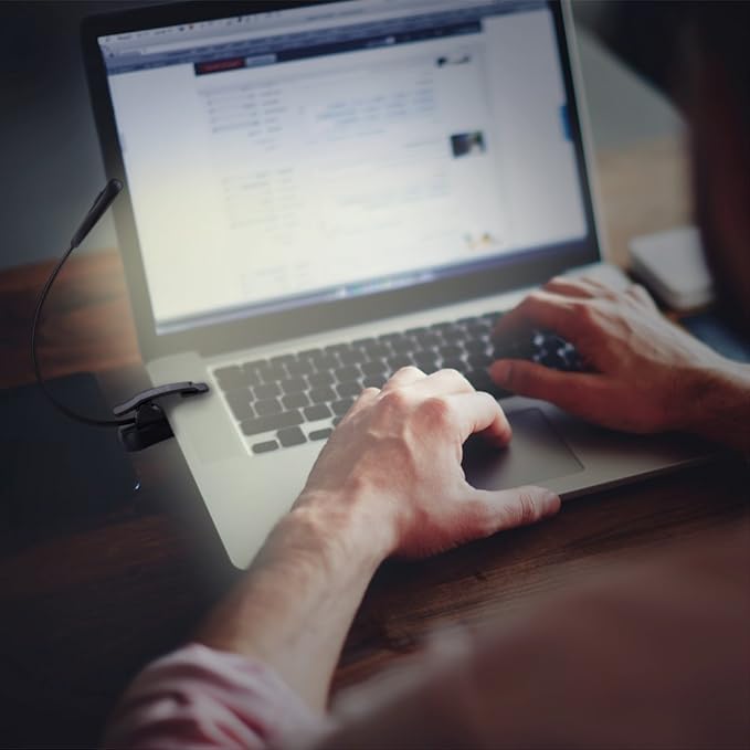 Vekkia/LuminoLite Rechargeable Book Light, Reading Lights for Books in Bed, 3 Colortemperature × 3 Brightness, Up to 70 Hours Lighting, Great for Readers, Travel (Black)