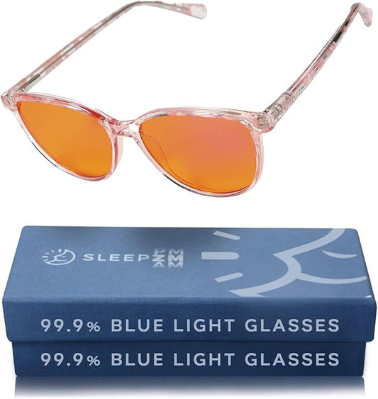 100% Blue Light Blocking Glasses - Women + Men - Better Sleep - Anti Eye Strain Protection - Computer Screens Gaming