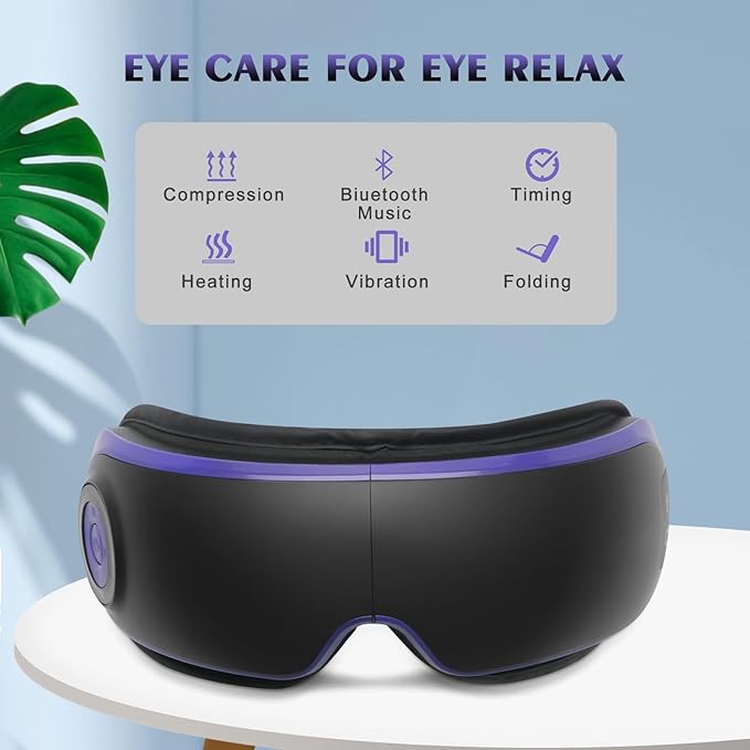 Electronic Eye Compress Massager with Heat,Eye Mask Eye Care Massager for Migraines