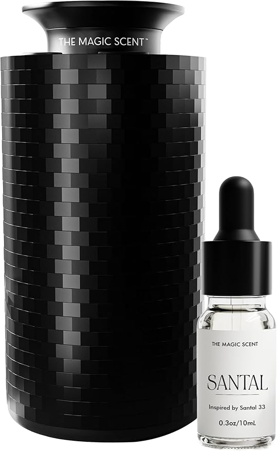 Mini USB Car Diffuser - Waterless Scent Machine for Home & On-The-Go - Intensity Control & Timer - Waterless Oil Diffuser - Rechargeable Car Air Freshener Diffuser up to 400 sq. ft.