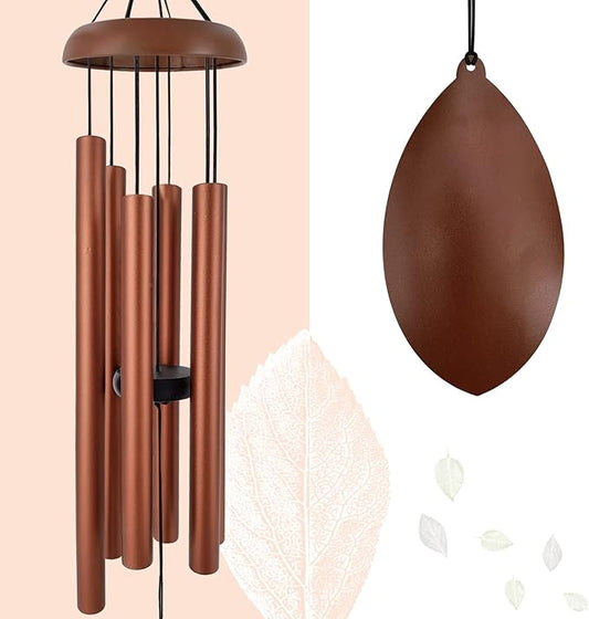 ASTARIN Wind Chimes for Outside Deep Tone,36 Inch Windchime Outdoors，Chimes for Outdoors,Sympathy Wind Chimes Memorial for Mom Dad，Red Copper