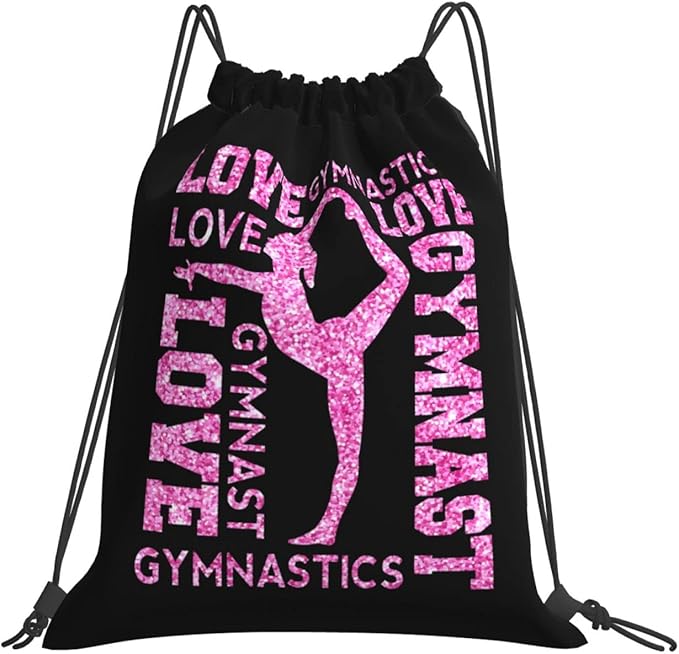 Gymnastics Drawstring Backpack Gym String Bag Drawstring Sackpack Sport For Womens Mens