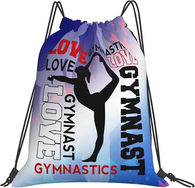 Gymnastics Drawstring Backpack Light Gym String Bag Pink Water Resistant Sackpack Sport Yoga Daypack For Womens Mens