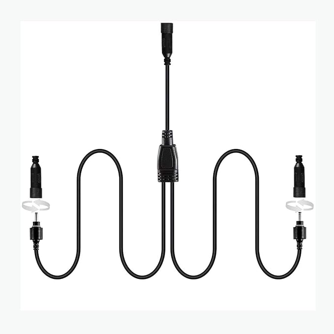 2-in-1 Splitter for Landscape Lighting Garden Path Lights, Connect Two Row Lights to One Adapter