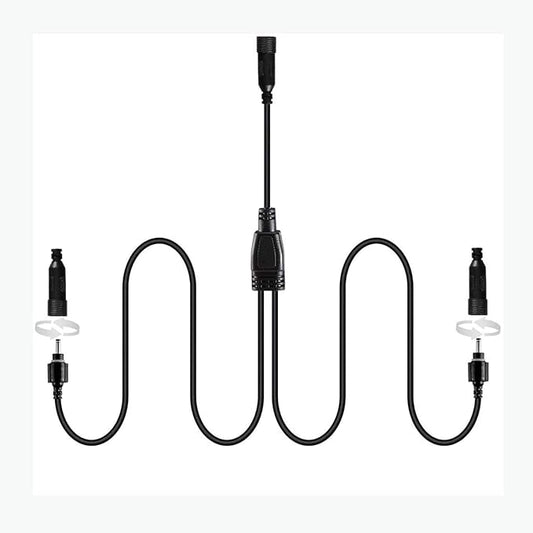 2-in-1 Splitter for Landscape Lighting Garden Path Lights, Connect Two Row Lights to One Adapter