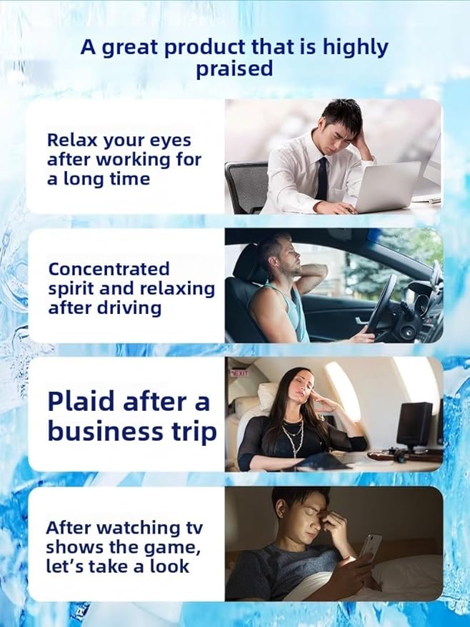 Cooling Eye Mask for Puffy Eyes & Migraine Relief, Soothing Gel Bead Technology Reusable Cold Compress for Sleep, Travel, Spa,10 Pack