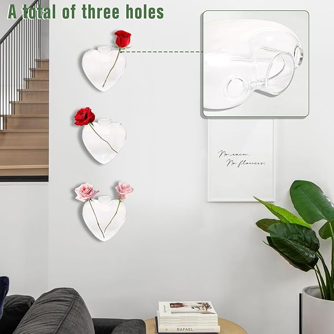 Wall Hanging Planter Propagation Station for Indoor Plants Glass Vase Air Plant Holder for Bathroom Living Room