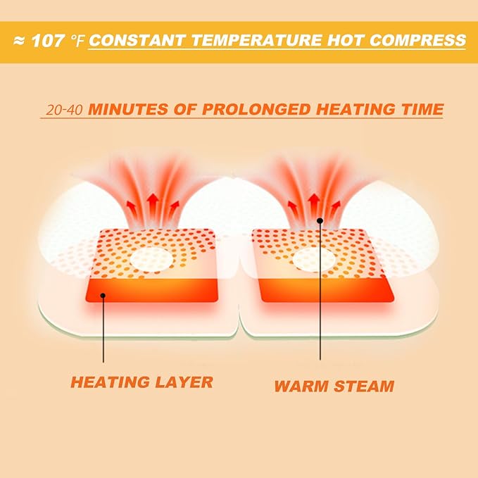 50 Packs Steam Eye Mask for Dry Eyes, Self Heated Sleep Eye Mask Disposable Warm Compress for Eyes, Relieves Dry Eye Eye Strain, Dark Circles, Puffiness,Microgroove (Chamomile