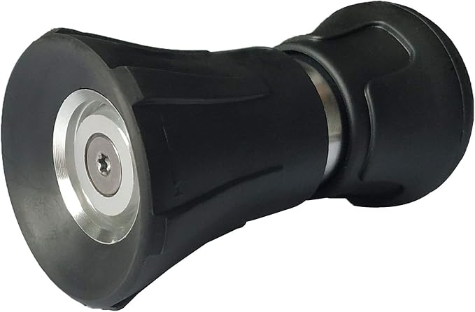Heavy Duty Fireman Style Hose Nozzle - Fits All Standard Garden Hoses - High Pressure Sprayer Nozzle to Wash Your Car or Water Your Garden – Leak Proof (Black)