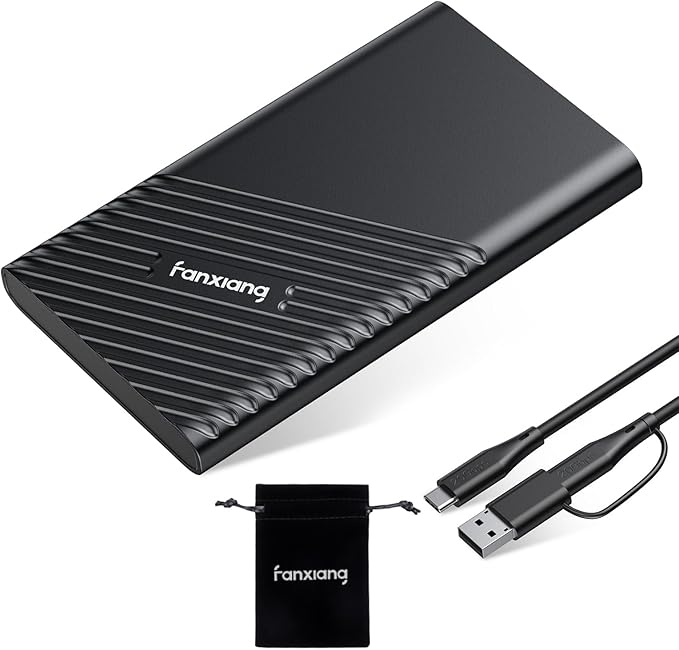 fanxiang 2TB External SSD Portable, Up to 2000MB/s, USB C External Solid State Drive External Hard Drive, USB 3.2 Gen2*2 Type-C SSD for iPhone 15/Pro/PC/Laptops/Creators/Gaming