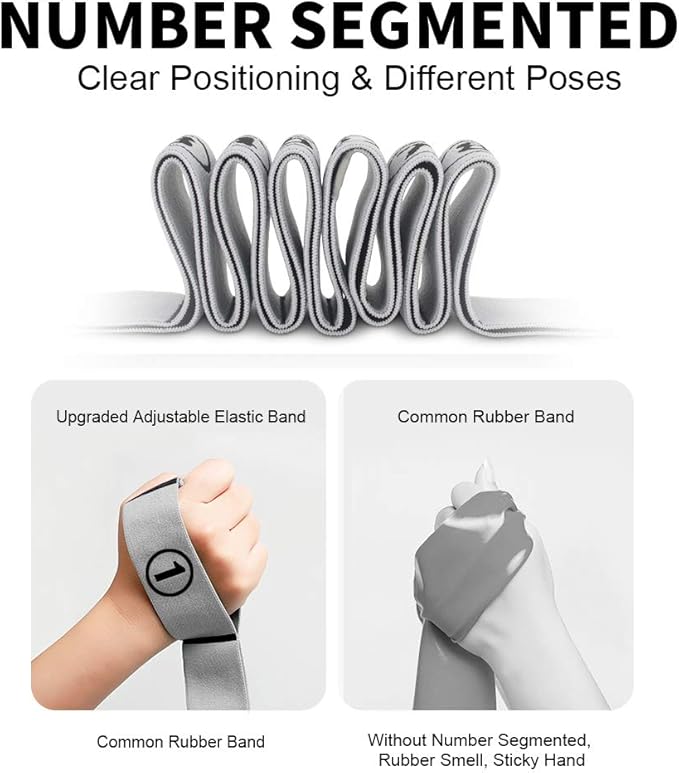 Stretch Strap, Elastic Yoga Stretching Strap, Multi-Loop for Physical Therapy, Pilates, Yoga, Dance & Gymnastics Exercise and Flexible Pilates Stretch Band