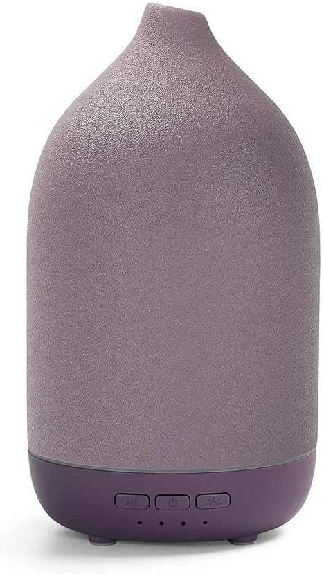 Essential Oil Diffusers, Aromatherapy Diffuser for Essential Oils, 100ml Ceramic Oil Diffusers for Large Room - 5 Timers, Warm Ambient Light, Auto-Off