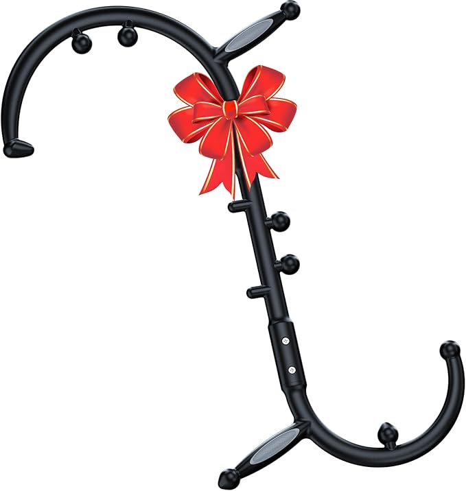 KEINE MARKE Trigger Point Massage Tool, Back Massage Tool, Pressure Point Massage Tool, Handheld Back, Neck, Shoulder, Leg and Feet Massage Hook for Men & Women (Classic Black)