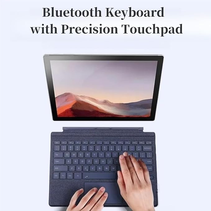 Keyboard for Surface Go 4/Go 3 /Go 2/Go, Portable Type Cover for Surface Go, 7-Color Backlit, Ultra-Slim Wireless Keyboard with Multi-Touch Trackpad,Wine Red