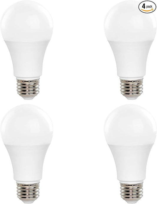 LED Light Bulbs | 9 Watt (60 Watt Equivalent) | EcoSmart Lights | Warm White 3000K | High Output 800 Lumens | E26 Base | A19 Shape | 4 Pack by GoodBulb