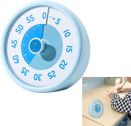 Visual Timer 60-Minute - Silent Countdown for ADHD, Kids, Self-Discipline Tool for Classroom, Kitchen & Homeschool Time Management