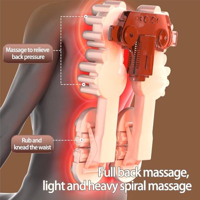 Shiatsu Massage Chair with Heat, Full Back Shiatsu & Rolling, Comfortable Massage Chair Pad for Stress Relief, Gift for her/him, Office and Home.White, Free car Adapter Included