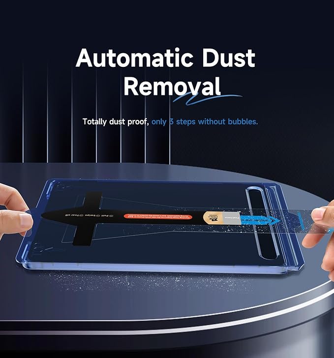 MAGIC JOHN for iPad Air 13 inch Screen Protector M2 [6th 2024] Tempered Glass, Auto Dust-Elimination, Bubble Free, HD Clear, Easy Installation,High Sensitivity