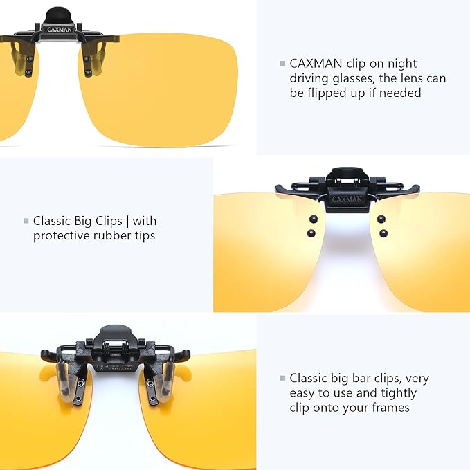 Polarized Clip-on Flip Up Metal Clip Rimless Sunglasses for Prescription Glasses