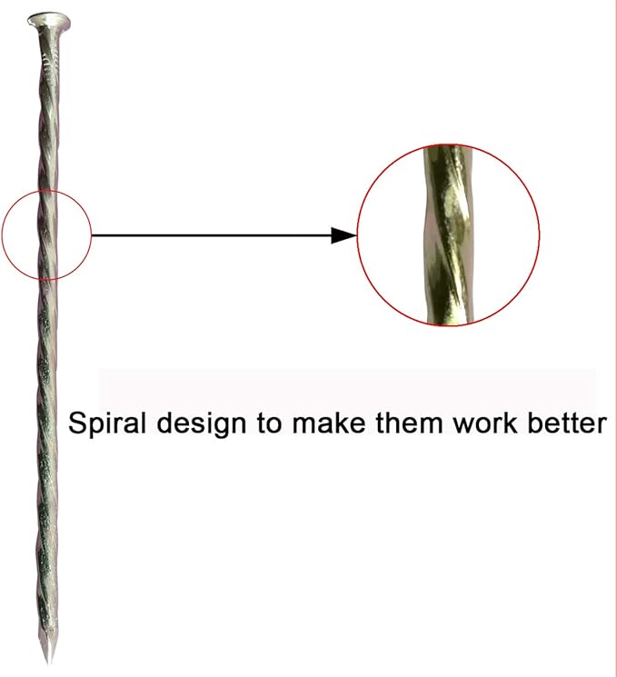 Metal Turf Stakes 70 Pcs 6-Inch Landscape Stakes, Spiral Galvanized Landscape Spikes, Garden Nails for Artificial Turf, Paver Edging, Weed Barrier, Lawn Edging，Carpentry and More