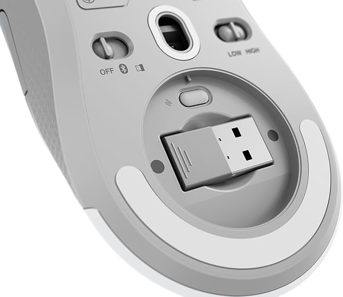 Lenovo Legion M600 RGB Wireless Gaming Mouse – 16,000 DPI, 9 Programmable Buttons, 200-Hour Battery Life, 50-Million Clicks Durability – Ambidextrous Computer Mouse (Stingray)