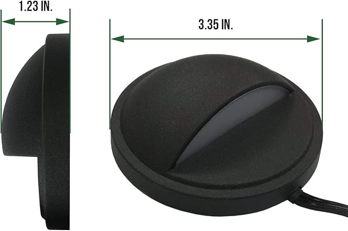 GKOLED 12 Pack Low Voltage LED Deck Lights, Landscape Step Lights Fixtures, 2W Integrated LED Chips, Die-cast Aluminum 12V AC/DC Railing Post Accent Lighting, Black Powder Coated Finish, UL-Listed