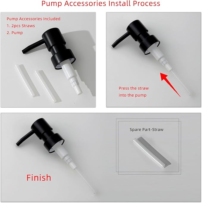 Bathroom Accessories Set, Bathroom Organizer Countertop, Soap Dispenser and Toothbrush Holder, Mouthwash Cup, Tray Set, Vanity Tray for Bathroom, 4 Pieces Modern Decor (Matte Black)