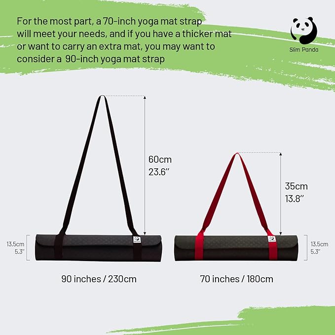 Slim Panda Yoga Mat Straps for Carrying, Adjustable Yoga Mat Carrier, Yoga Mat Sling(Yoga Mat Not Included)