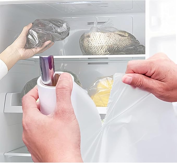 Plastic Produce Bags for Food Storage - 12"x20" Clear Grocery Bag for Fruits, Vegetables, Bread - Easy Peel-Off Design, Continuous Roll, 1.75" Core, Pack of 720 Bags [2 rolls]