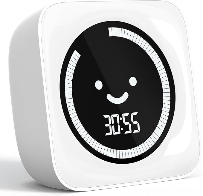Visual Timer, 99 Minute Digital Kitchen Desk Timer for Office Supplies Home Productivity Management Tool Countdown Count Up, White