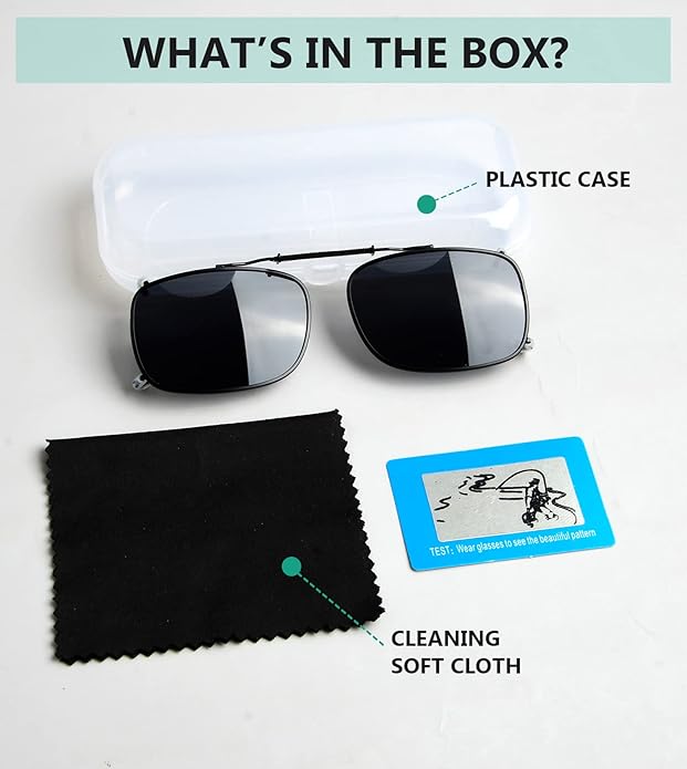 Eyekepper Large Clip On Sunglasses With Spring Draw Bar Polarized