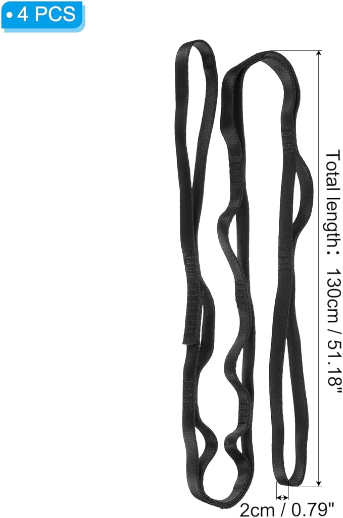 PATIKIL Daisy Chain Straps, Strong Climbing Strap Adjustable Nylon Chain Sling with Loops for Aerial Yoga Hammock Swing