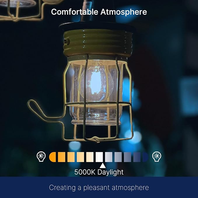 FLSNT A15 LED Edison Bulbs 60W Equivalent, Dimmable E26 LED Bulbs for Chandelier, 5000K Daylight, 82 CRI, 4W, 500LM, AC 120V, 6 Pack