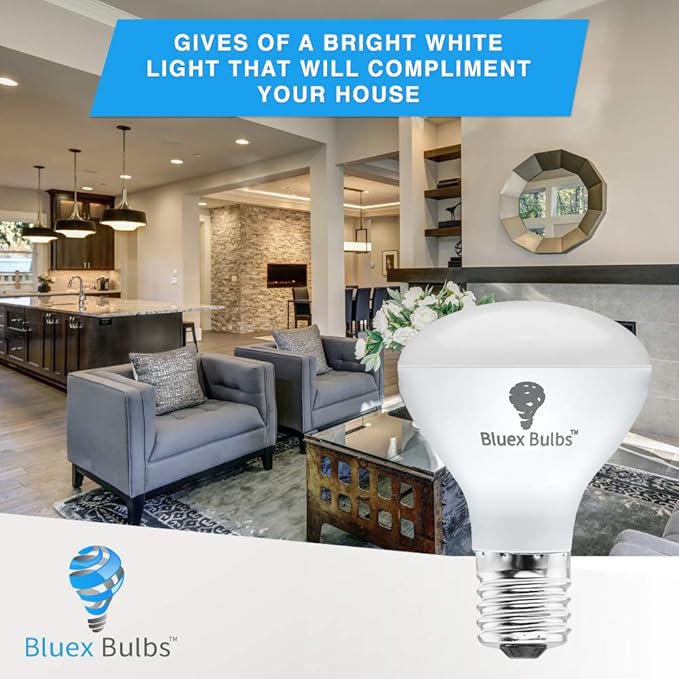 4 Pack R14 LED Bulb 4W E17 Base Mini Reflector Floodlight Light Bulb Dimmable 4000K Cool White - 40W Equivalent - e17 LED Bulb Dimmable E17 Intermediate Base Mini Light Bulbs, Curio Cabinet Light Bulb